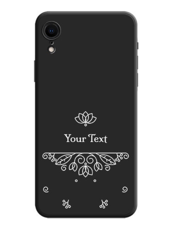 Custom Lotus Garden Custom Text On Space Black Personalized Soft Matte Phone Covers -Apple Iphone Xr