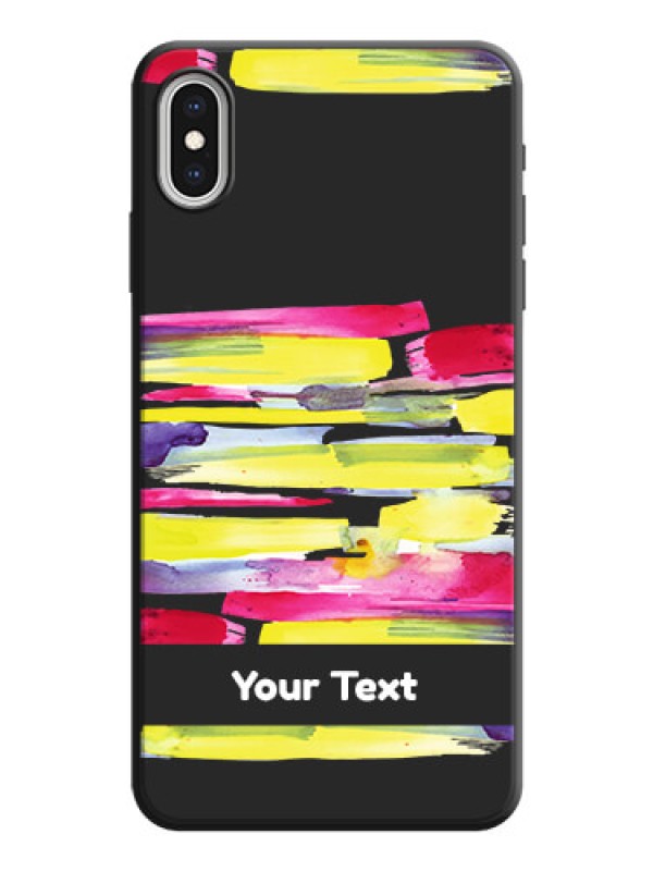Custom Brush Coloured on Space Black Personalized Soft Matte Phone Covers - iPhone XS Max