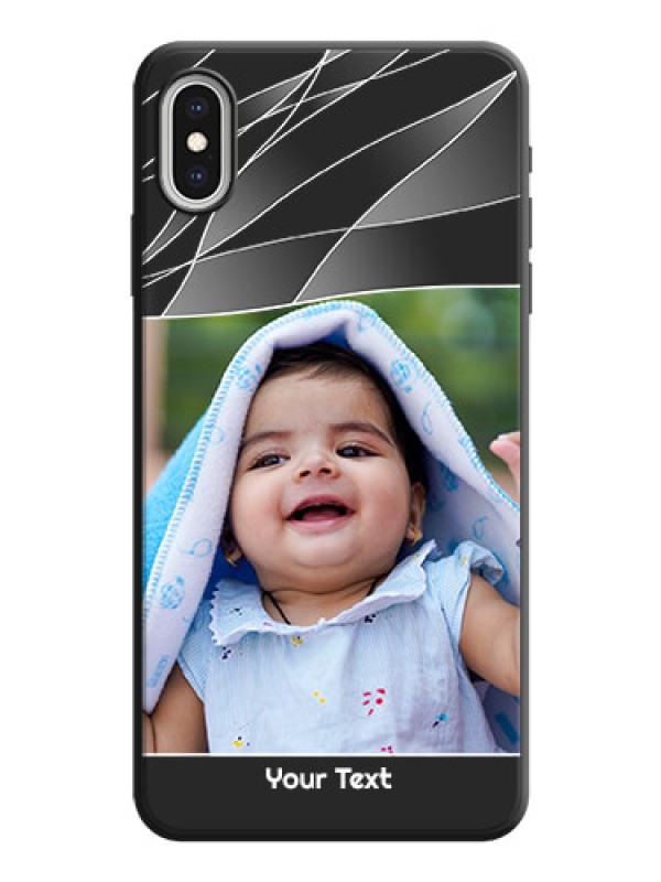 Custom Mixed Wave Lines - Photo on Space Black Soft Matte Mobile Cover - iPhone XS Max