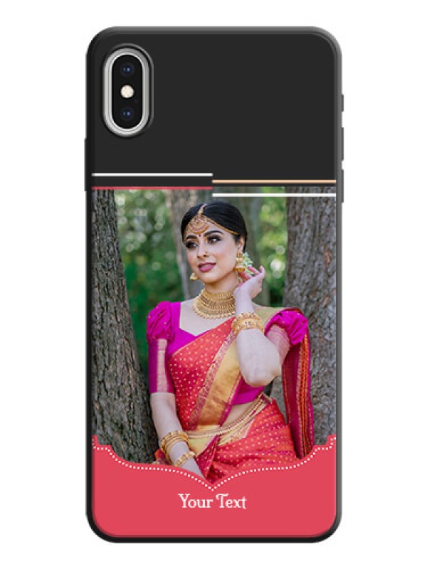Custom Classic Plain Design with Name - Photo on Space Black Soft Matte Phone Cover - iPhone XS Max