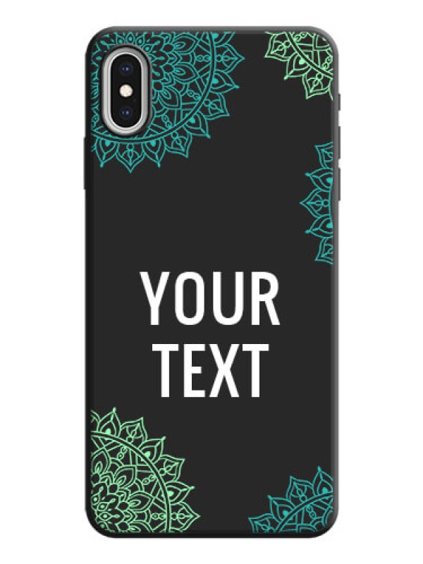 Custom Your Name with Floral Design on Space Black Custom Soft Matte Back Cover - iPhone XS Max