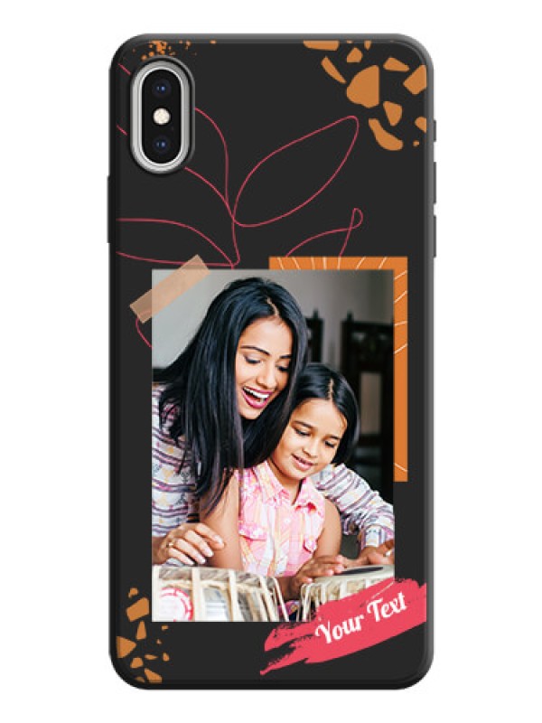 Custom Orange Photo Frame on Space Black Custom Soft Matte Phone Back Cover - iPhone XS Max