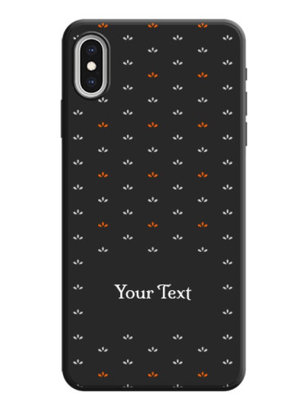 Custom Simple Pattern With Custom Text On Space Black Personalized Soft Matte Phone Covers -Apple Iphone Xs Max