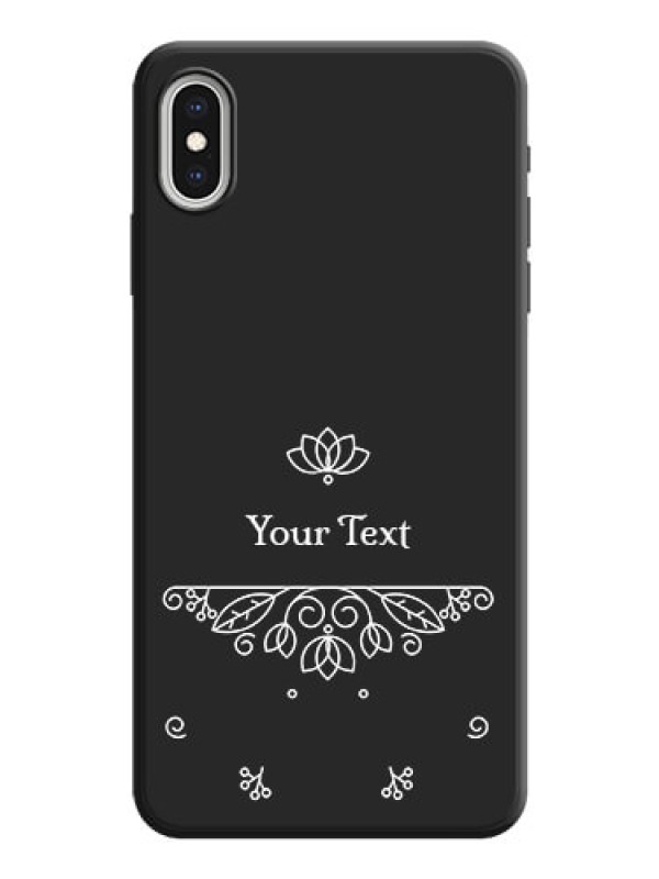 Custom Lotus Garden Custom Text On Space Black Personalized Soft Matte Phone Covers -Apple Iphone Xs Max