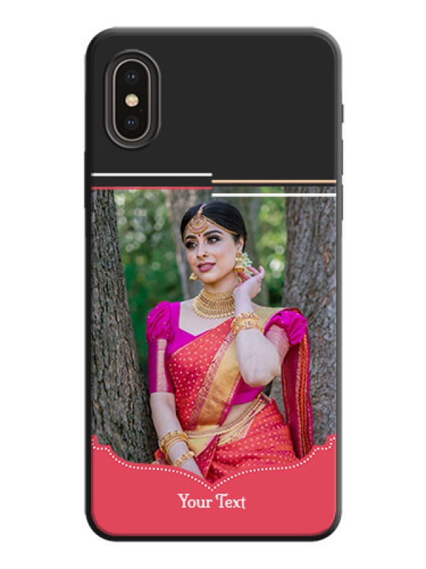 Custom Classic Plain Design with Name - Photo on Space Black Soft Matte Phone Cover - iPhone XS