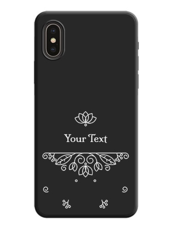 Custom Lotus Garden Custom Text On Space Black Personalized Soft Matte Phone Covers -Apple Iphone Xs
