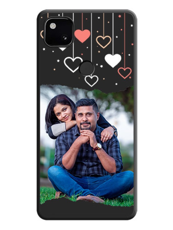 Custom Love Hangings with Splash Wave Picture on Space Black Custom Soft Matte Phone Back Cover - Google Pixel 4A