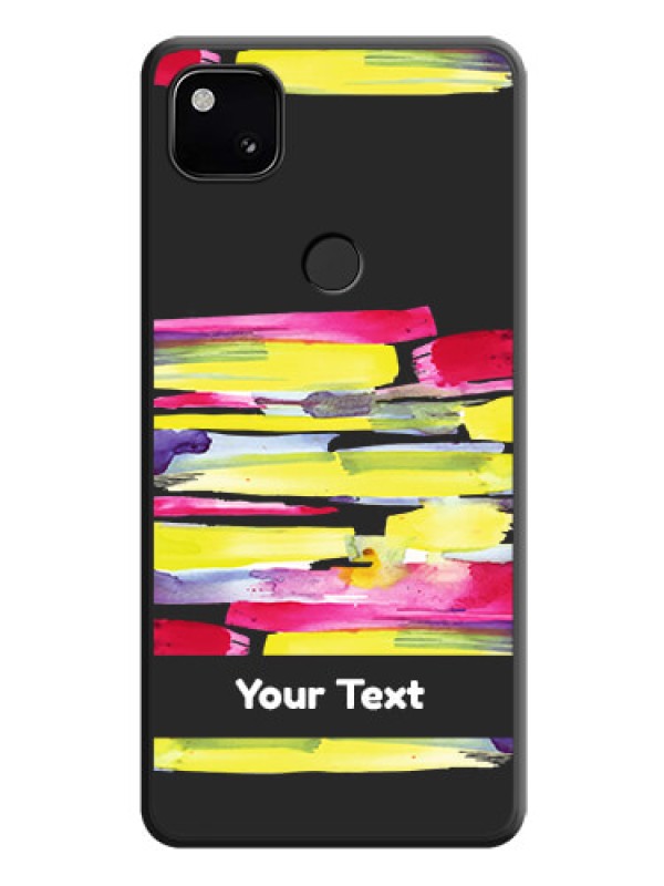 Custom Brush Coloured on Space Black Personalized Soft Matte Phone Covers - Google Pixel 4A