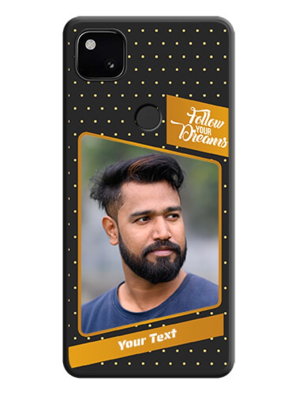 Custom Follow Your Dreams with White Dots on Space Black Custom Soft Matte Phone Cases - Google Pixel 4A