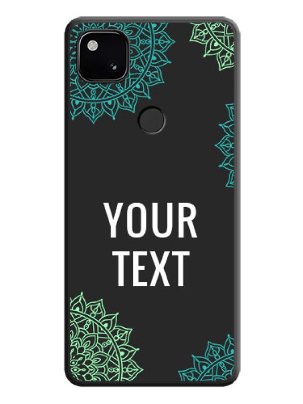 Custom Your Name with Floral Design on Space Black Custom Soft Matte Back Cover - Google Pixel 4A