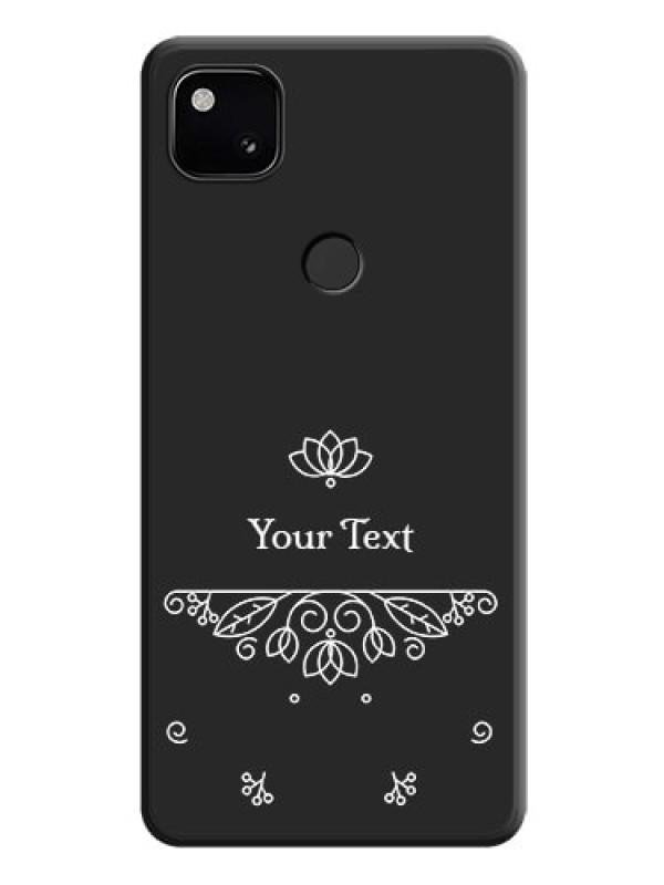 Custom Lotus Garden Custom Text On Space Black Personalized Soft Matte Phone Covers -Google Pixel 4A