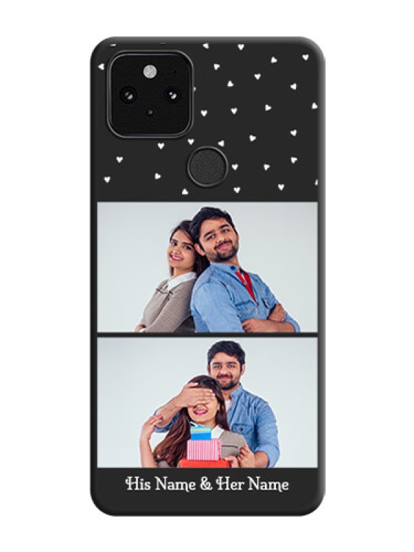 Custom Miniature Love Symbols with Name On Space Black Custom Soft Matte Mobile Back Cover - Pixel 5 5G