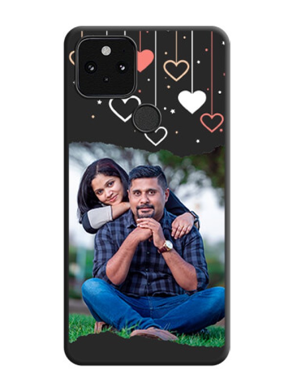 Custom Love Hangings with Splash Wave Picture On Space Black Custom Soft Matte Mobile Back Cover - Pixel 5 5G