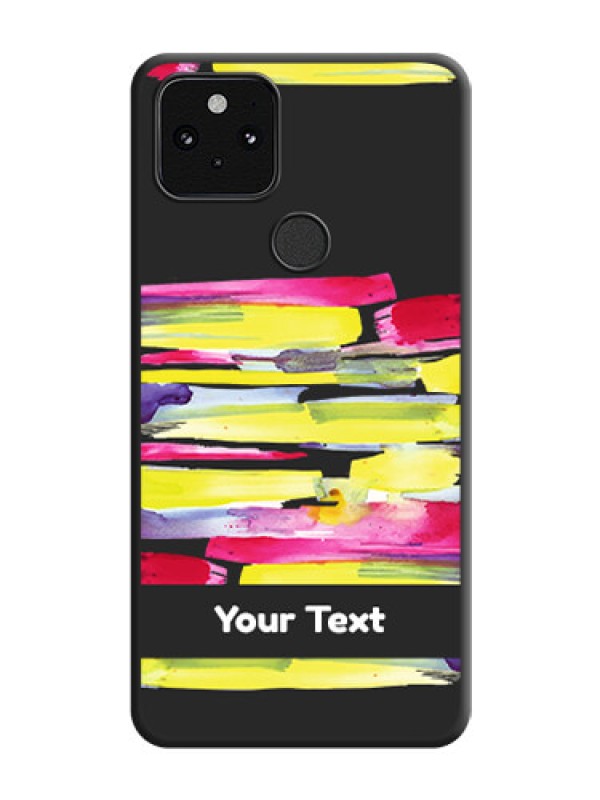 Custom Brush Coloured On Space Black Custom Soft Matte Mobile Back Cover - Pixel 5 5G