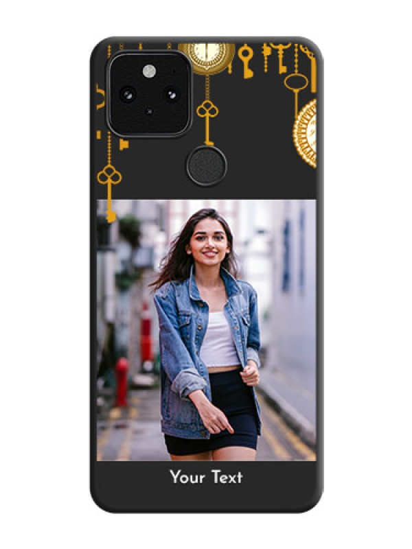 Custom Decorative Design with Text On Space Black Custom Soft Matte Mobile Back Cover - Pixel 5 5G