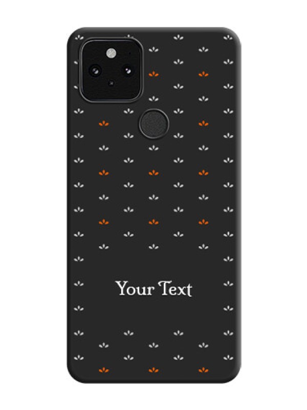 Custom Simple Pattern With Custom Text On Space Black Custom Soft Matte Mobile Back Cover - Pixel 5 5G