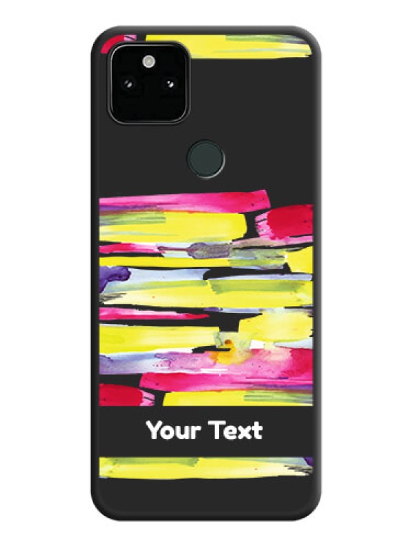 Custom Brush Coloured on Space Black Personalized Soft Matte Phone Covers - Pixel 5A 5G