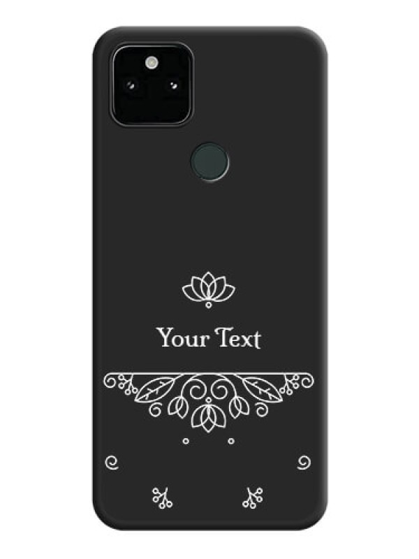 Custom Lotus Garden Custom Text On Space Black Personalized Soft Matte Phone Covers -Google Pixel 5A 5G