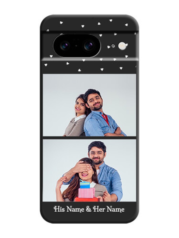 Custom Miniature Love Symbols with Name On Space Black Custom Soft Matte Mobile Back Cover - Pixel 8 5G