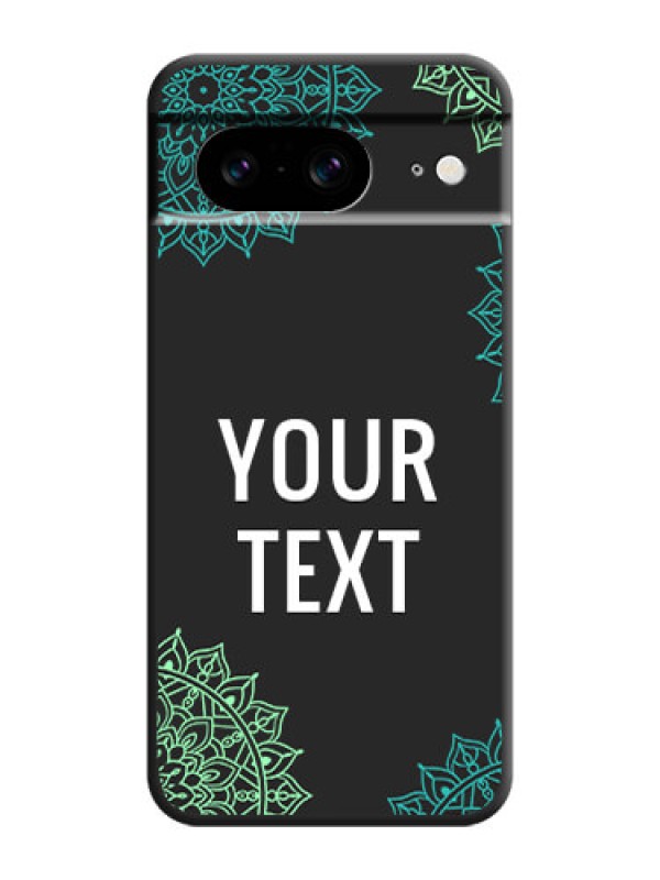 Custom Your Name with Floral Design On Space Black Custom Soft Matte Mobile Back Cover - Pixel 8 5G
