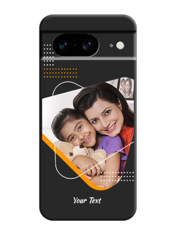 Custom Yellow Triangle on Photo On Space Black Custom Soft Matte Mobile Back Cover - Pixel 8 5G
