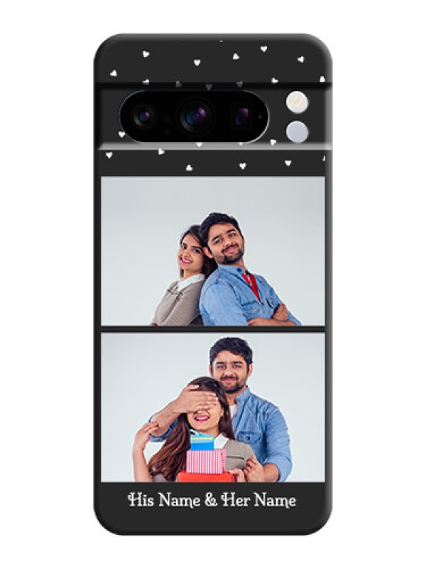 Custom Miniature Love Symbols with Name On Space Black Custom Soft Matte Mobile Back Cover - Pixel 8 Pro 5G
