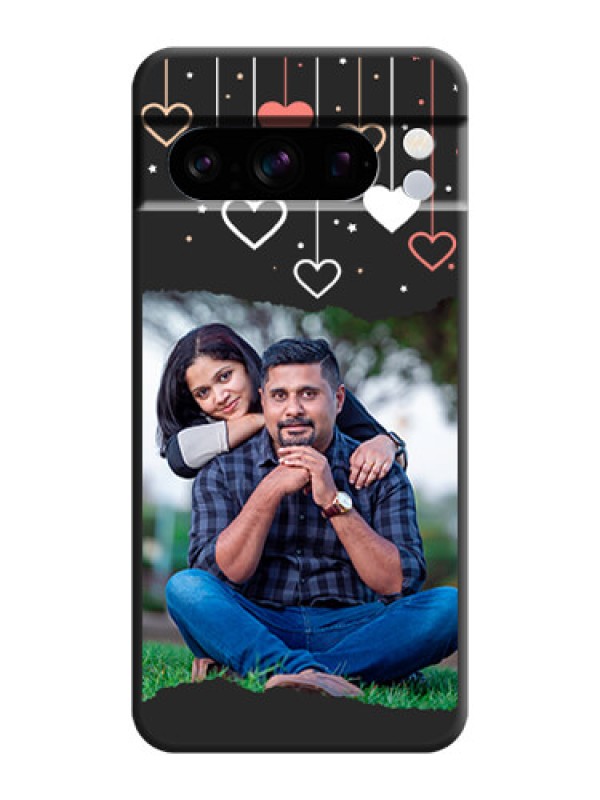 Custom Love Hangings with Splash Wave Picture On Space Black Custom Soft Matte Mobile Back Cover - Pixel 8 Pro 5G