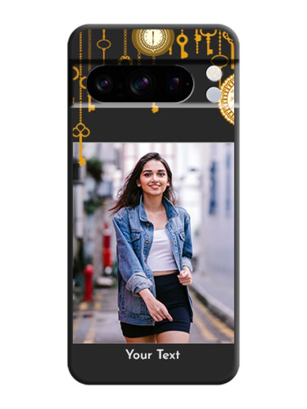 Custom Decorative Design with Text On Space Black Custom Soft Matte Mobile Back Cover - Pixel 8 Pro 5G