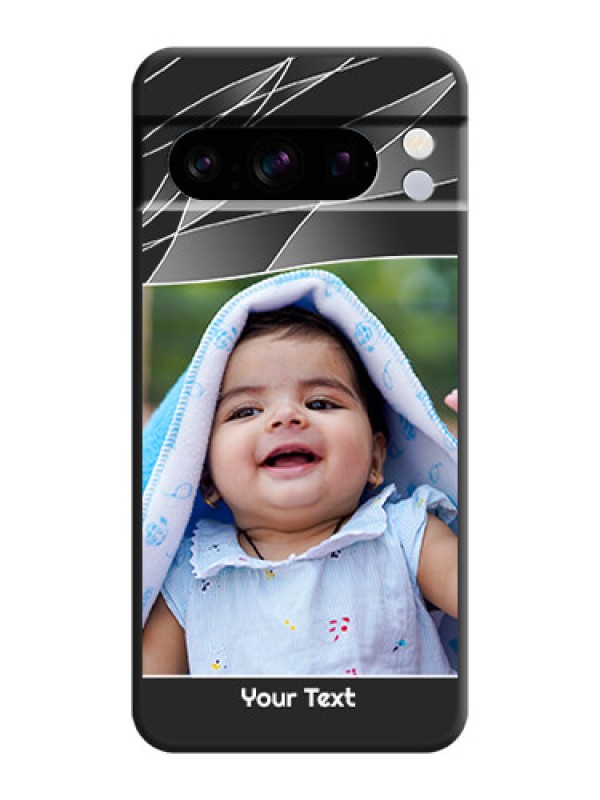 Custom Mixed Wave Lines on Photo On Space Black Custom Soft Matte Mobile Back Cover - Pixel 8 Pro 5G