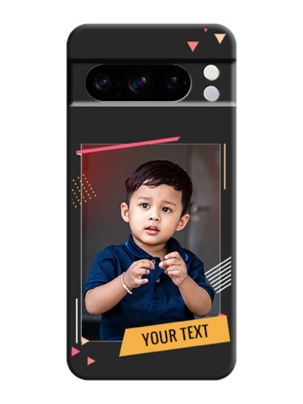 Custom Photo Frame with Triangle Small Dots on Photo On Space Black Custom Soft Matte Mobile Back Cover - Pixel 8 Pro 5G