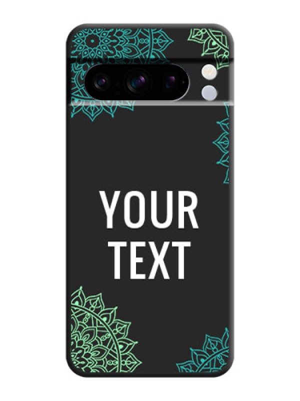 Custom Your Name with Floral Design On Space Black Custom Soft Matte Mobile Back Cover - Pixel 8 Pro 5G