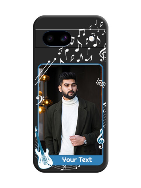 Custom Musical Theme Design with Text on Photo On Space Black Custom Soft Matte Mobile Back Cover - Google Pixel 8A 5G