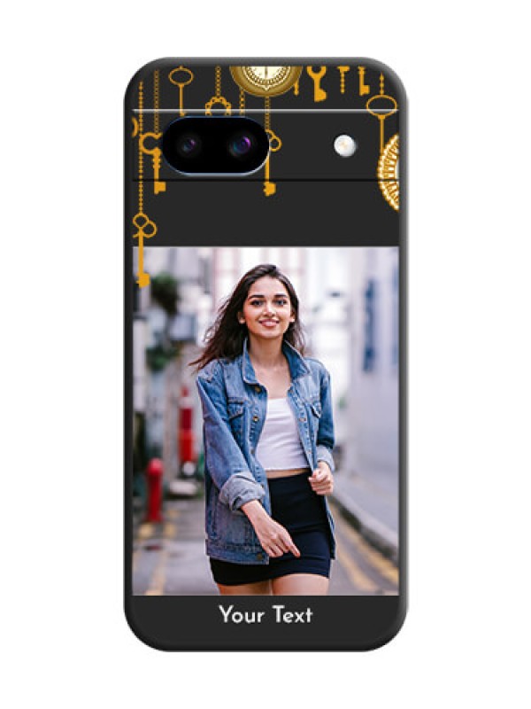 Custom Decorative Design with Text On Space Black Custom Soft Matte Mobile Back Cover - Google Pixel 8A 5G