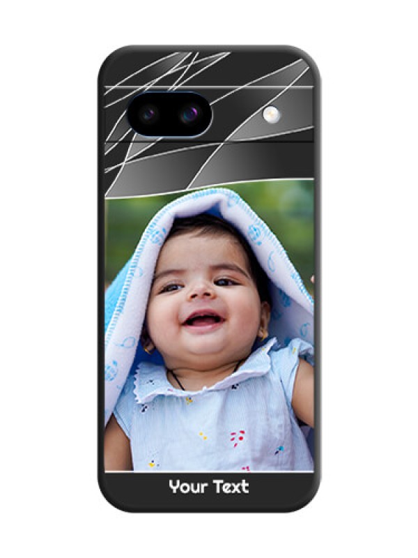 Custom Mixed Wave Lines on Photo On Space Black Custom Soft Matte Mobile Back Cover - Google Pixel 8A 5G