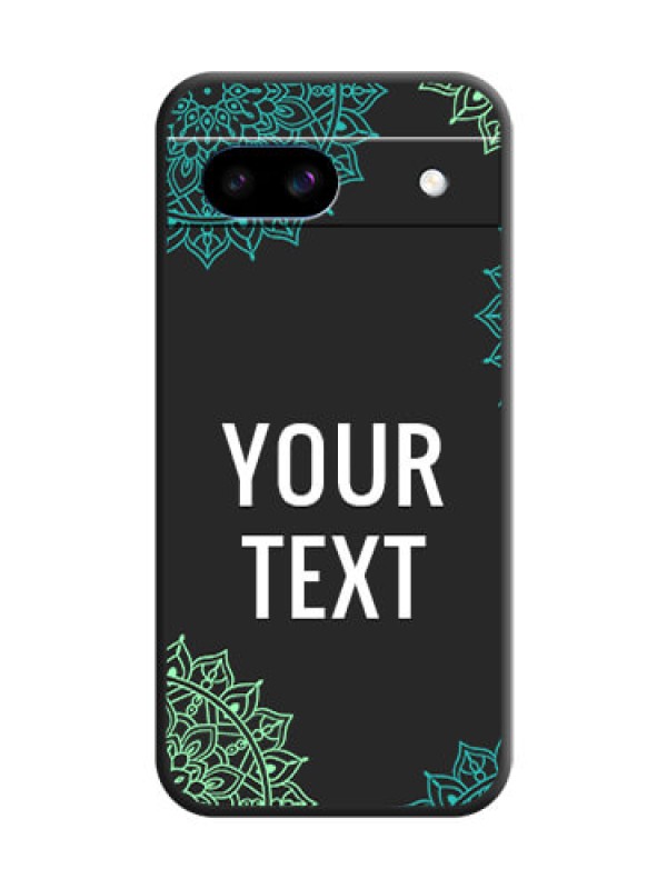 Custom Your Name with Floral Design On Space Black Custom Soft Matte Mobile Back Cover - Google Pixel 8A 5G