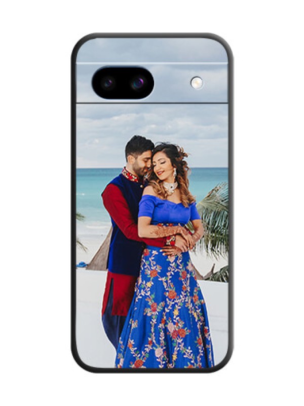 Custom Full Single Pic Upload On Space Black Custom Soft Matte Mobile Back Cover - Google Pixel 8A 5G