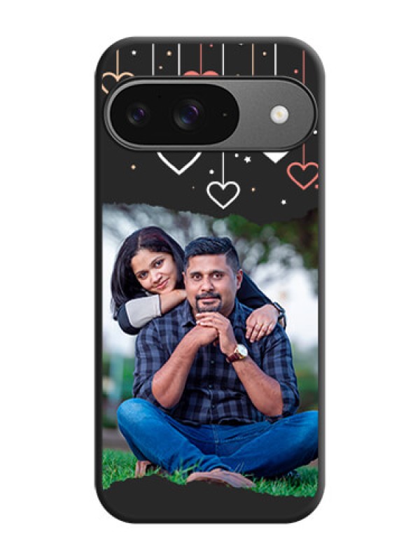 Custom Love Hangings with Splash Wave Picture On Space Black Custom Soft Matte Mobile Back Cover - Google Pixel 9 5G