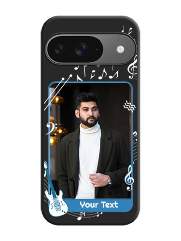 Custom Musical Theme Design with Text on Photo On Space Black Custom Soft Matte Mobile Back Cover - Google Pixel 9 5G