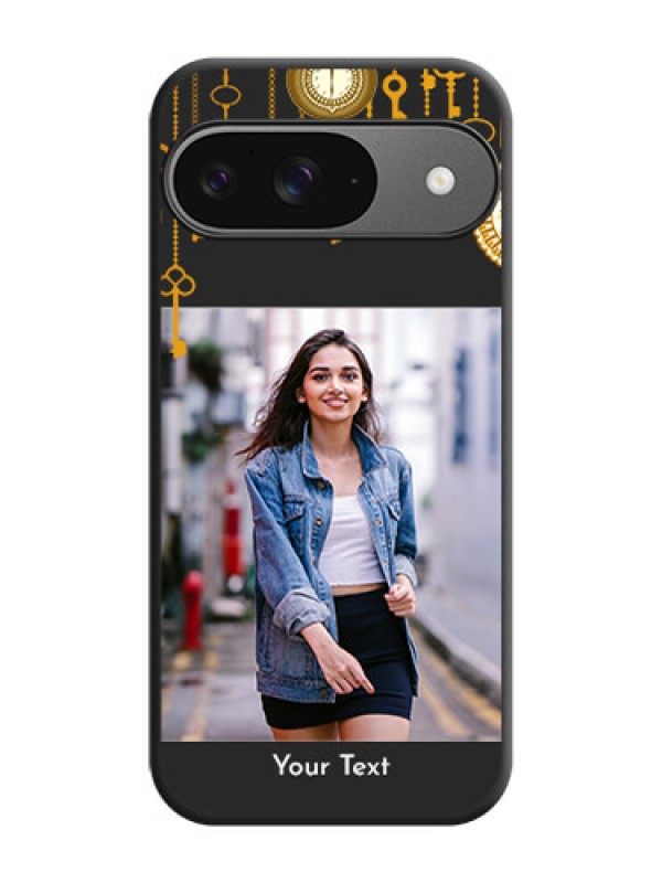 Custom Decorative Design with Text On Space Black Custom Soft Matte Mobile Back Cover - Google Pixel 9 5G