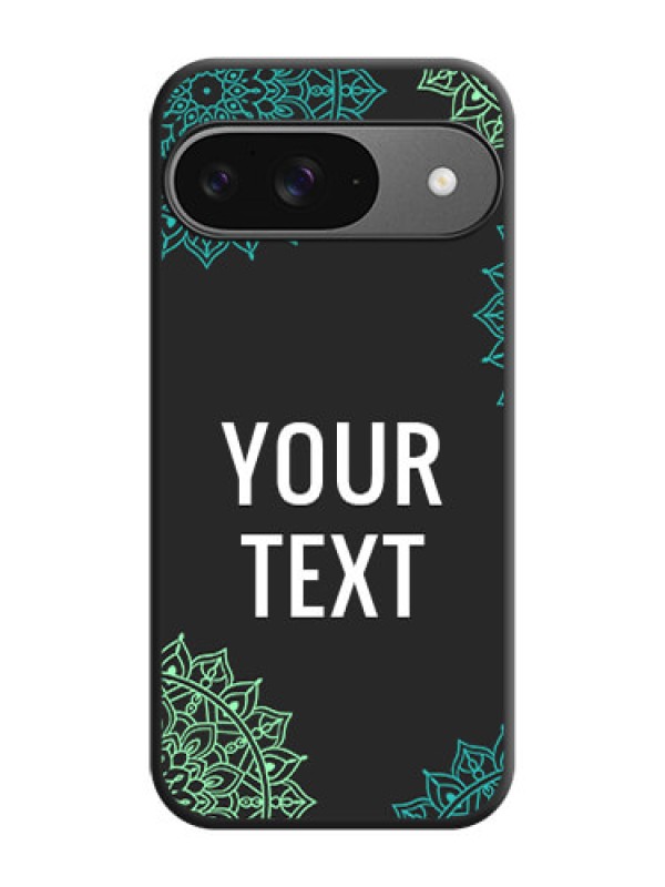 Custom Your Name with Floral Design On Space Black Custom Soft Matte Mobile Back Cover - Google Pixel 9 5G