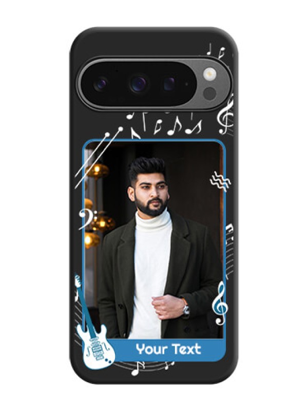 Custom Musical Theme Design with Text on Photo On Space Black Custom Soft Matte Mobile Back Cover - Google Pixel 9 Pro 5G