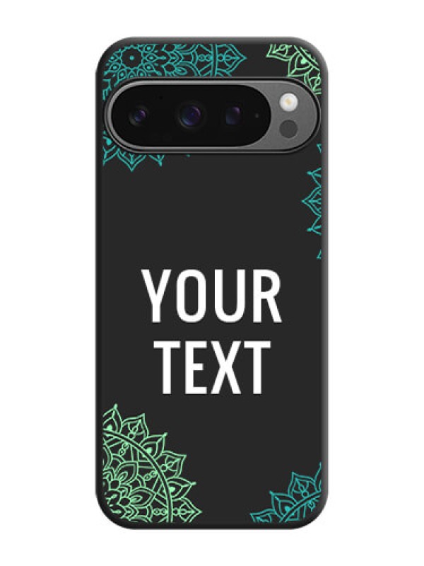 Custom Your Name with Floral Design On Space Black Custom Soft Matte Mobile Back Cover - Google Pixel 9 Pro 5G