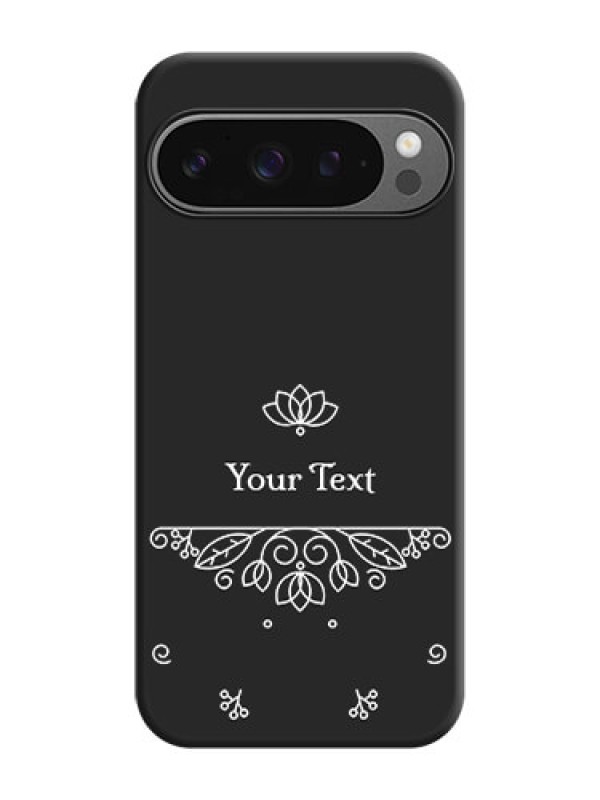 Custom Lotus Garden Custom Text On Space Black Custom Soft Matte Mobile Back Cover - Google Pixel 9 Pro 5G