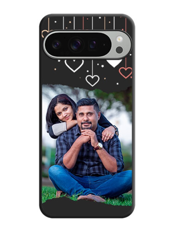 Custom Love Hangings with Splash Wave Picture On Space Black Custom Soft Matte Mobile Back Cover - Pixel 9 Pro Xl