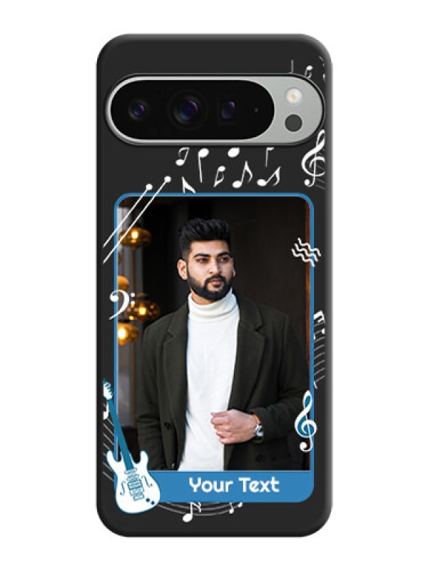 Custom Musical Theme Design with Text on Photo On Space Black Custom Soft Matte Mobile Back Cover - Pixel 9 Pro Xl