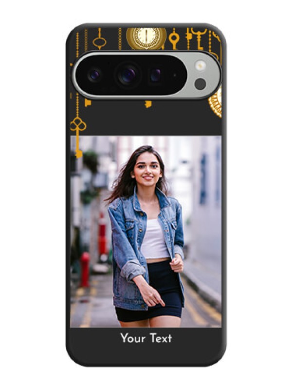 Custom Decorative Design with Text On Space Black Custom Soft Matte Mobile Back Cover - Pixel 9 Pro Xl