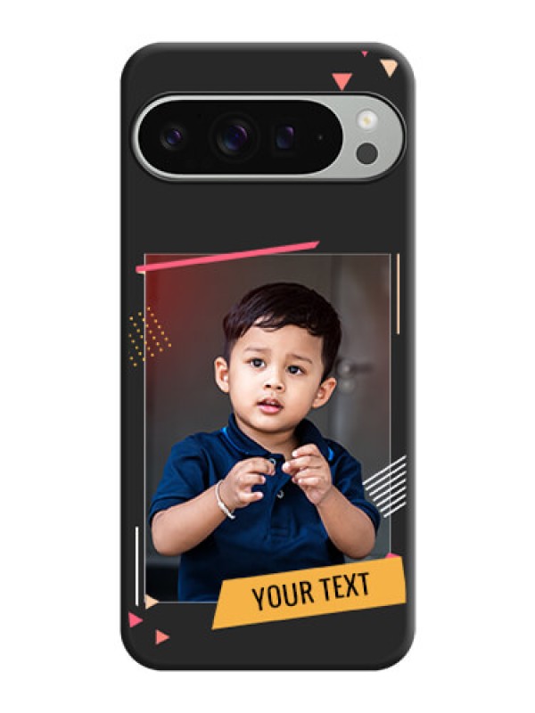 Custom Photo Frame with Triangle Small Dots on Photo On Space Black Custom Soft Matte Mobile Back Cover - Pixel 9 Pro Xl