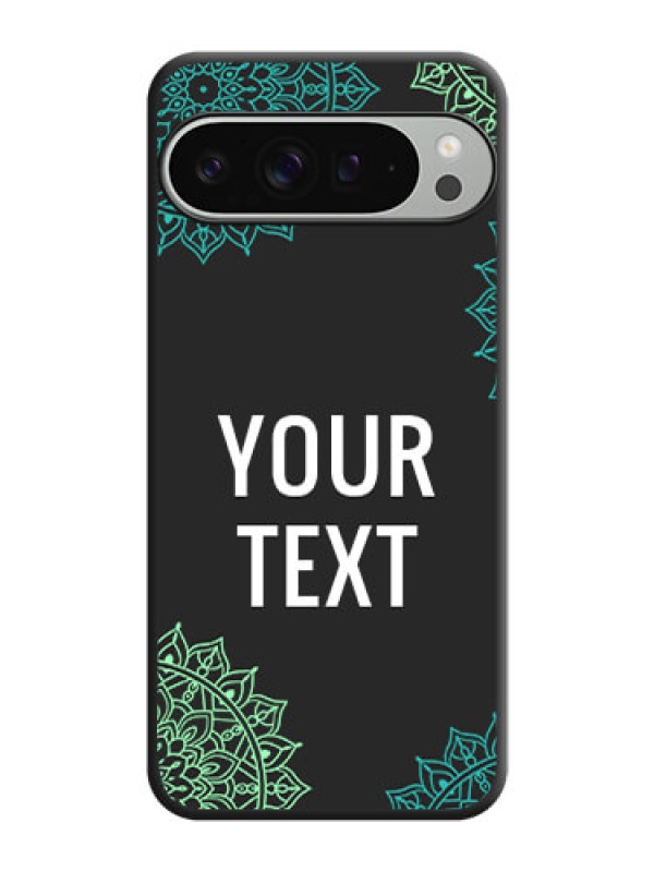 Custom Your Name with Floral Design On Space Black Custom Soft Matte Mobile Back Cover - Pixel 9 Pro Xl