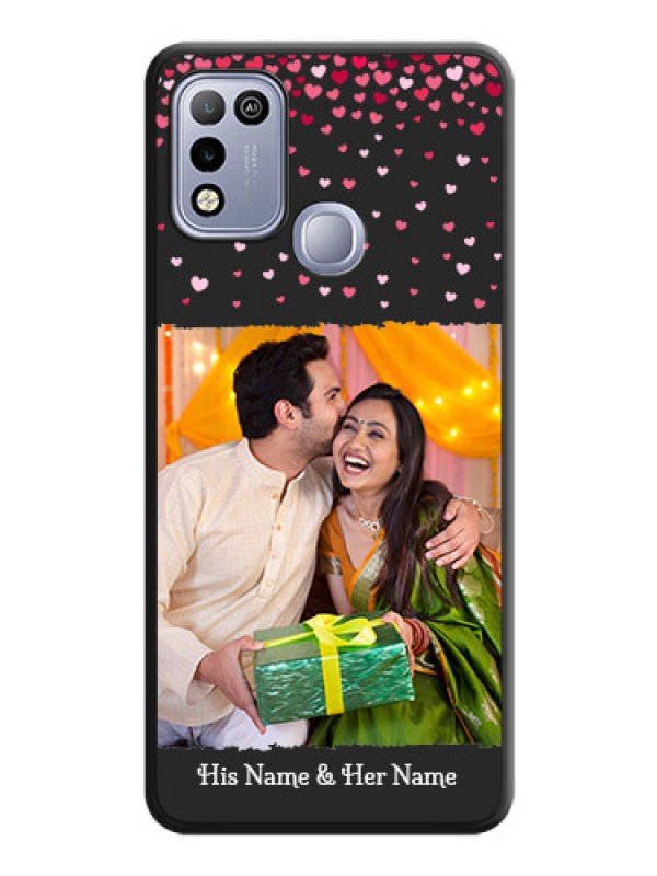 Custom Fall in Love with Your Partner on Photo on Space Black Soft Matte Phone Cover - Infinix Hot 10 Play