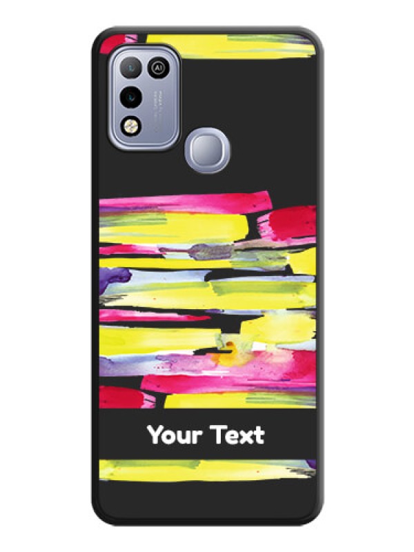 Custom Brush Coloured on Space Black Personalized Soft Matte Phone Covers - Infinix Hot 10 Play